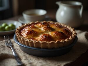 Torta Portuguesa Salgada Low Carb com Queijo e Presunto